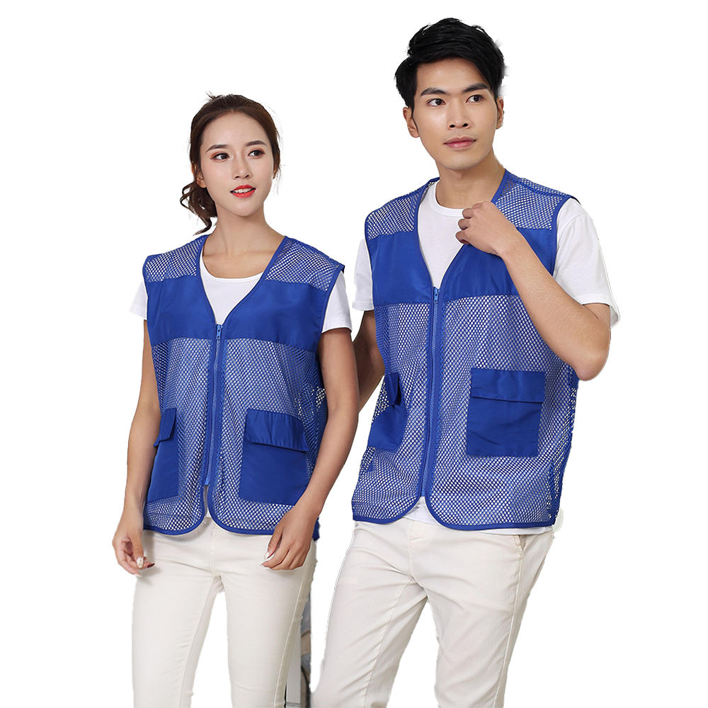 National Apparels Customized Black Reflective Safety Vest Company Logo With Pockets Custom Color Fluorescent Visibility Work Class 2 Safety Vest